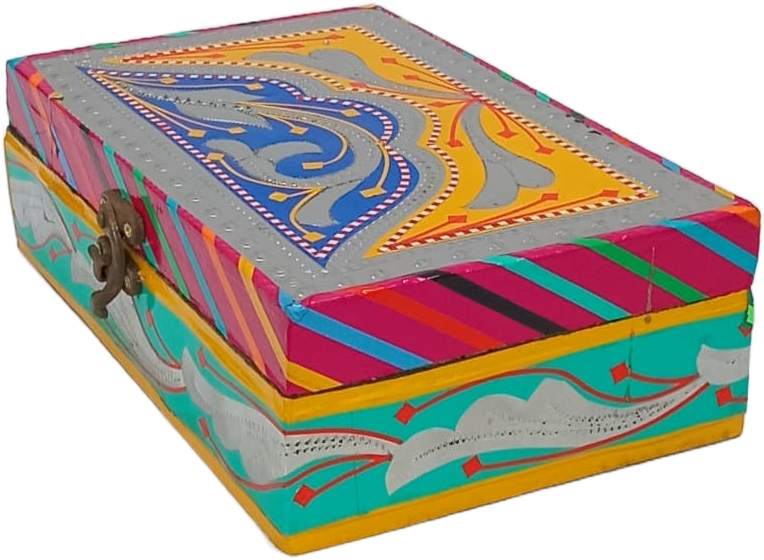 Chamakpatti Box: Real Truck Art Design for Storage and Decoration (W-20, H-12.5 cm) - Image 7