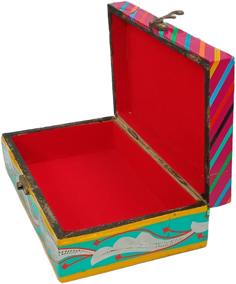 Chamakpatti Box: Real Truck Art Design for Storage and Decoration (W-20, H-12.5 cm) - Image 9