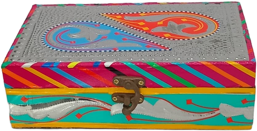 Chamakpatti Box: Real Truck Art Design for Storage and Decoration (W-20, H-12.5 cm) - Image 5