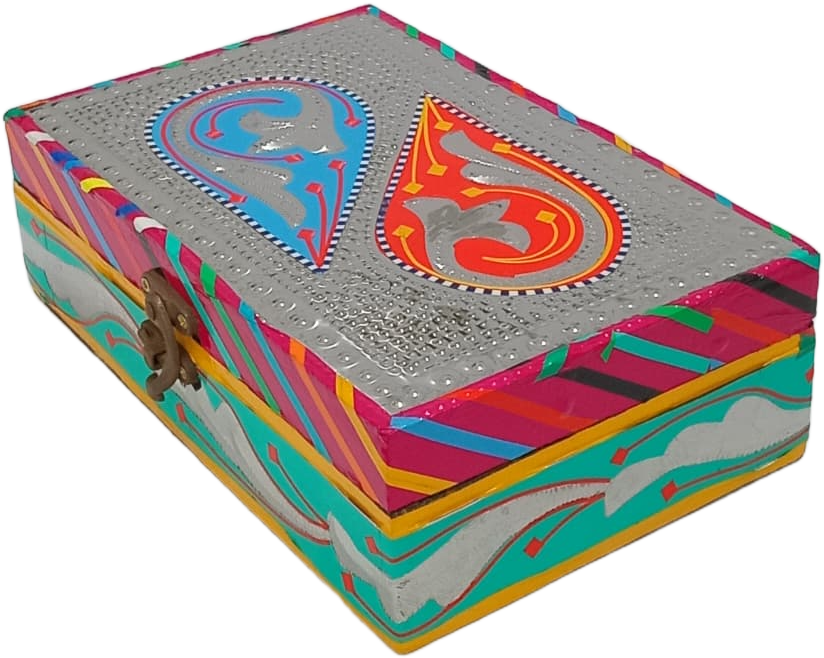 Chamakpatti Box: Real Truck Art Design for Storage and Decoration (W-20, H-12.5 cm) - Image 7