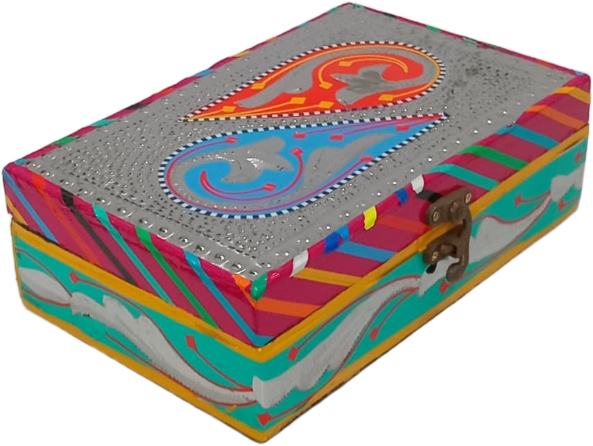 Chamakpatti Box: Real Truck Art Design for Storage and Decoration (W-20, H-12.5 cm) - Image 8