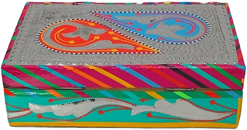 Chamakpatti Box: Real Truck Art Design for Storage and Decoration (W-20, H-12.5 cm) - Image 9