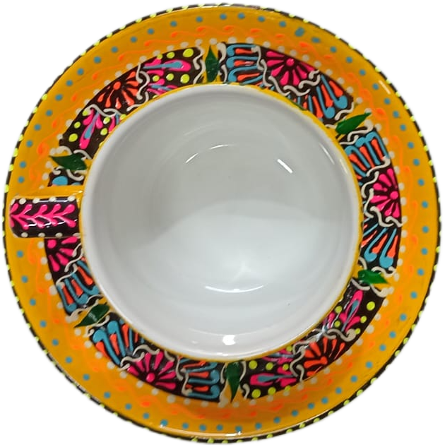 Hand-Painted Truck Art Tea Cup and Saucer Set - Image 6
