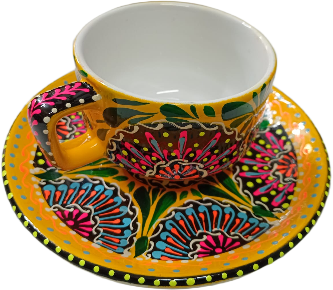 Hand-Painted Truck Art Tea Cup and Saucer Set - Image 7