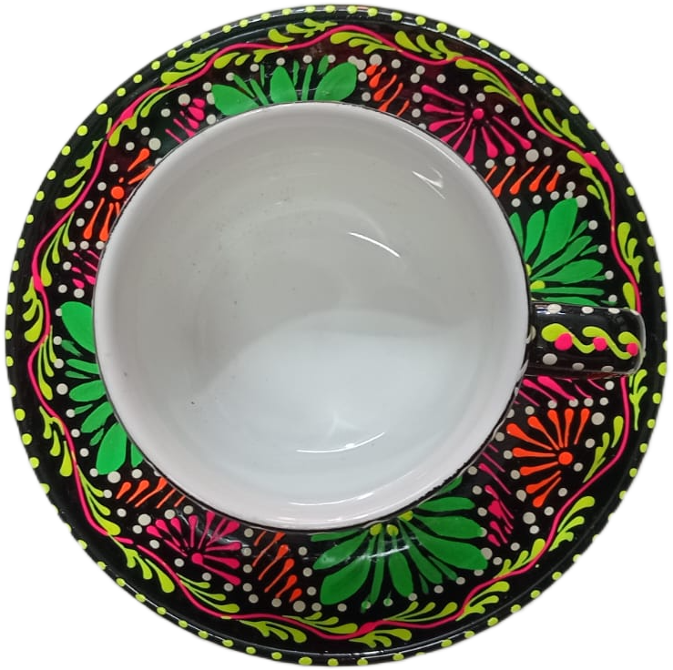 Hand-Painted Truck Art Tea Cup and Saucer Set - Image 9