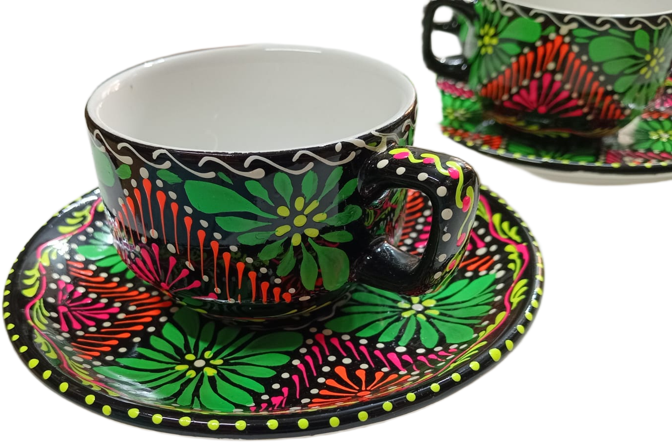 Hand-Painted Truck Art Tea Cup and Saucer Set - Image 11