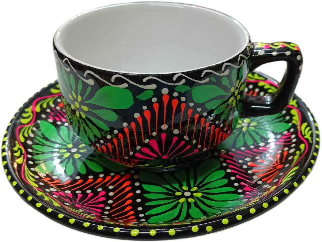 Hand-Painted Truck Art Tea Cup and Saucer Set - Image 13