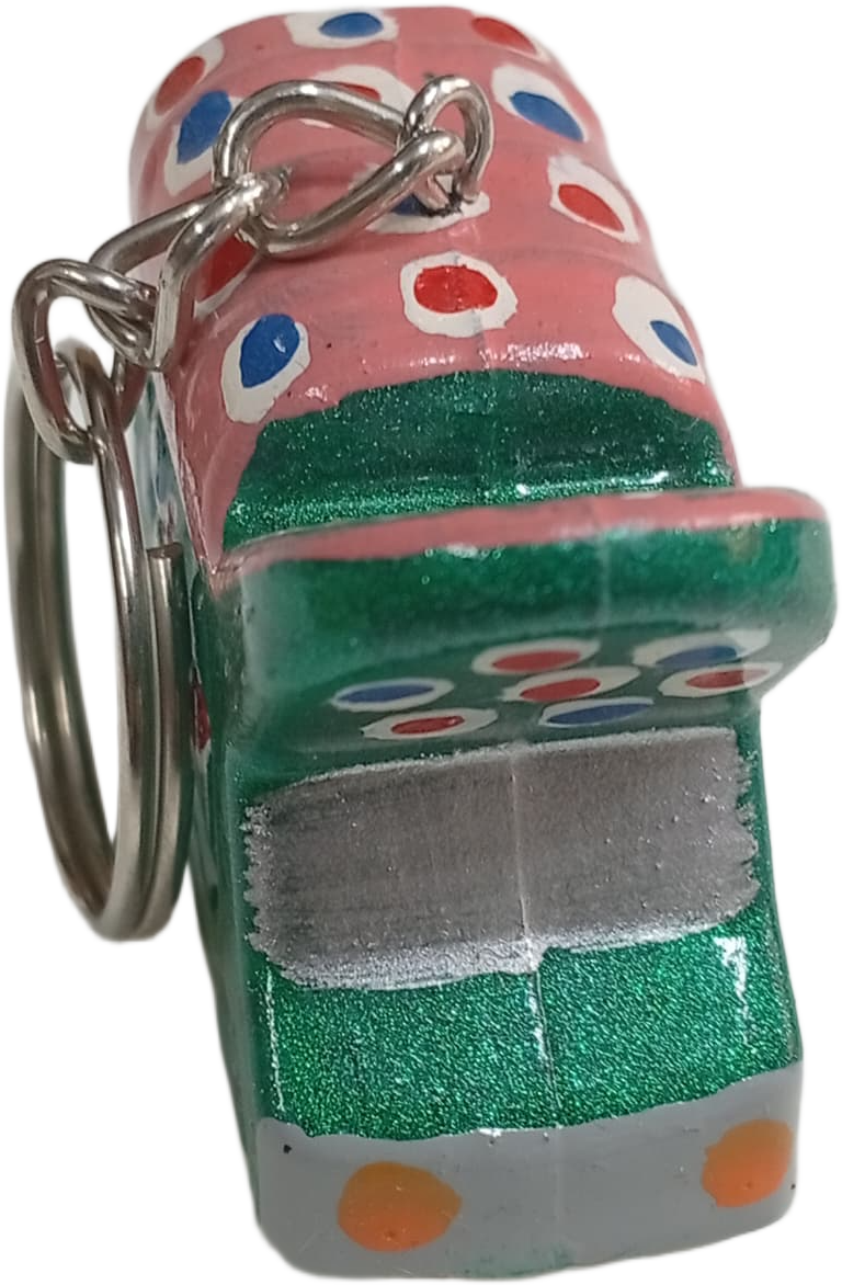 Handmade Mini Truck Keychain – Traditional Pakistani Truck Art Style - Image 4