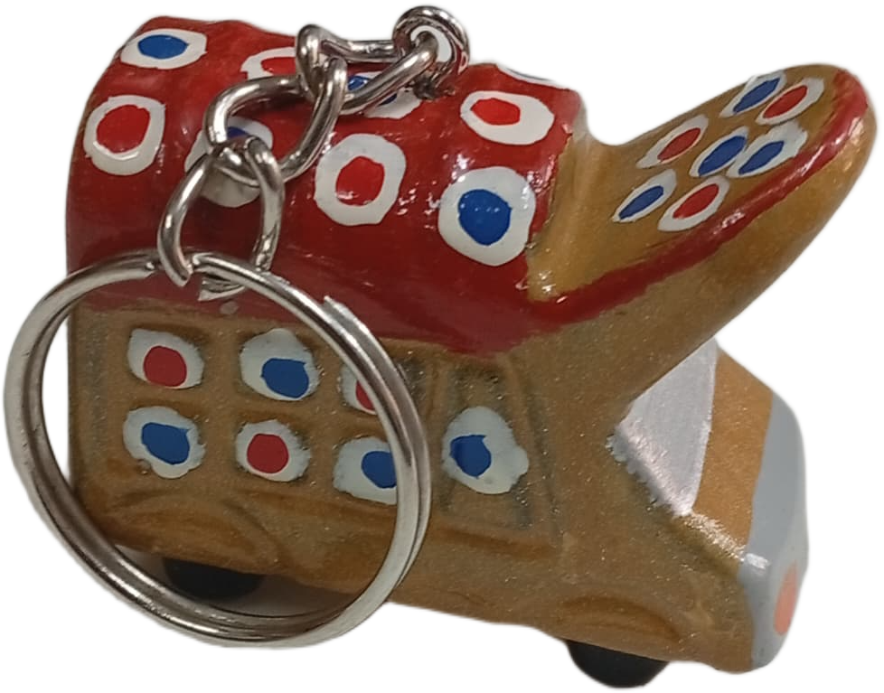Handmade Mini Truck Keychain – Traditional Pakistani Truck Art Style - Image 3