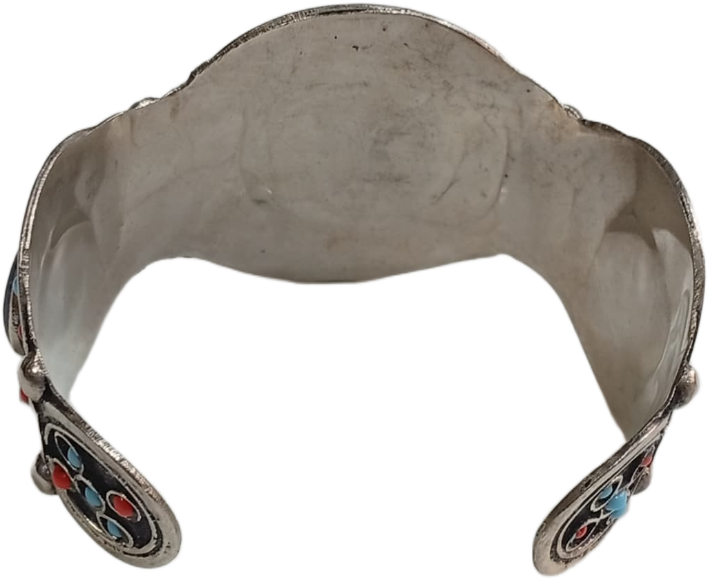 Elegant Afghani Stone Cuff Bracelet – Traditional Tribal Jewelry - Image 6