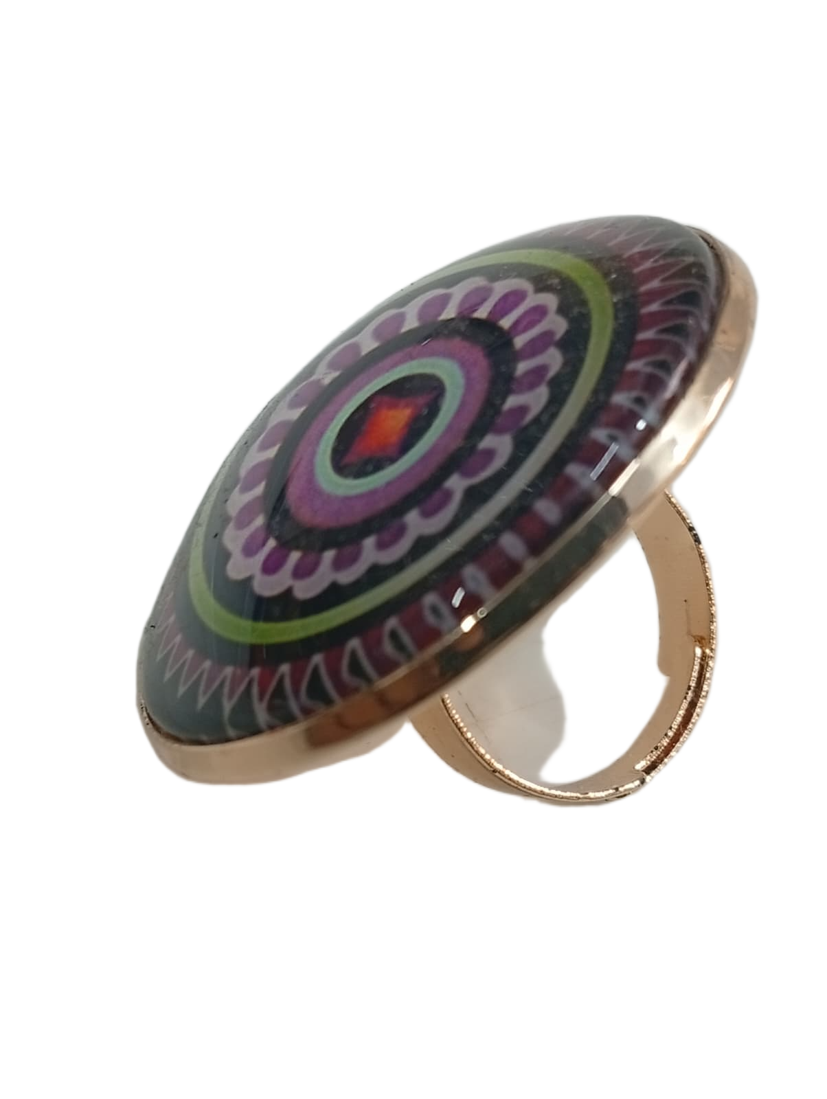 Elegant Mandala Ring – Bohemian Ethnic Statement Jewelry - Image 6