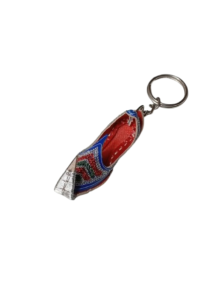 Handmade Traditional Mini Shoe Keychain Unique Handcrafted Charm - Image 4
