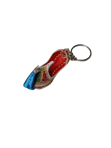 Handmade Traditional Mini Shoe Keychain Unique Handcrafted Charm - Image 3