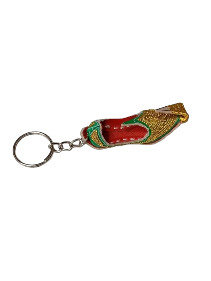 Handmade Traditional Mini Shoe Keychain Unique Handcrafted Charm - Image 4