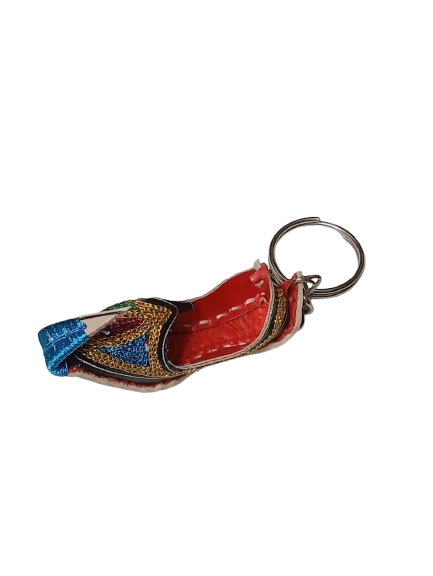 Handmade Traditional Mini Shoe Keychain Unique Handcrafted Charm - Image 4