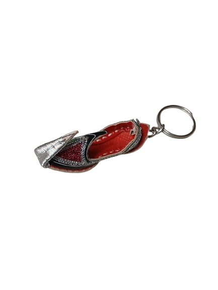 Handmade Traditional Mini Shoe Keychain Unique Handcrafted Charm - Image 3