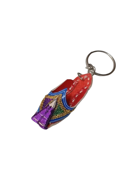 Handmade Traditional Mini Shoe Keychain Unique Handcrafted Charm - Image 3