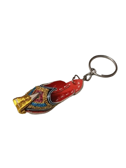 Handmade Traditional Mini Shoe Keychain Unique Handcrafted Charm - Image 3