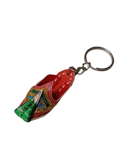 Handmade Traditional Mini Shoe Keychain Unique Handcrafted Charm - Image 3