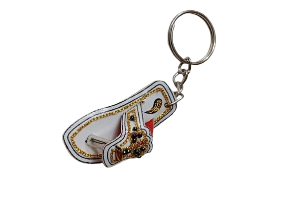 Colorful Mini Slipper Key Chain – Ethnic Khussa Design - Image 3