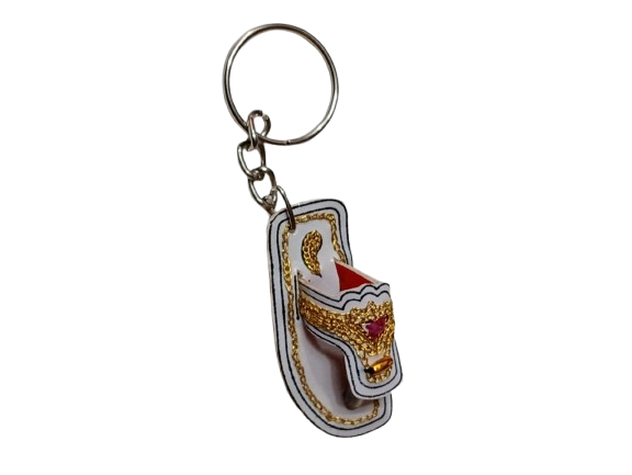 Colorful Mini Slipper Key Chain – Ethnic Khussa Design - Image 4
