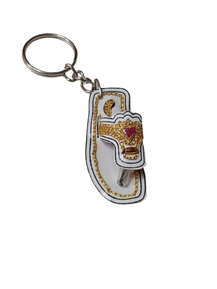 Colorful Mini Slipper Key Chain – Ethnic Khussa Design - Image 3