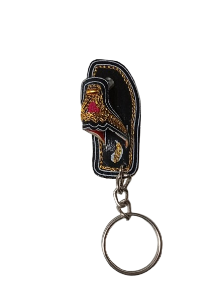 Colorful Mini Slipper Key Chain – Ethnic Khussa Design - Image 4