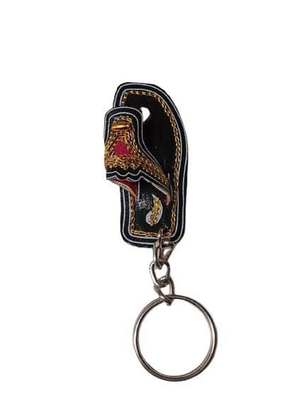 Colorful Mini Slipper Key Chain – Ethnic Khussa Design - Image 3