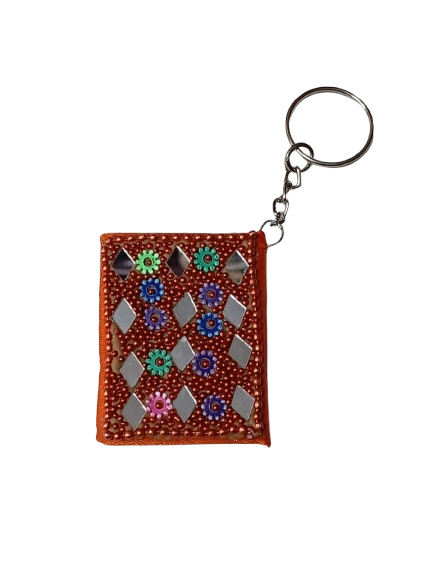 Handmade Decorative Book Key Chain – Traditional Art Design - Image 3