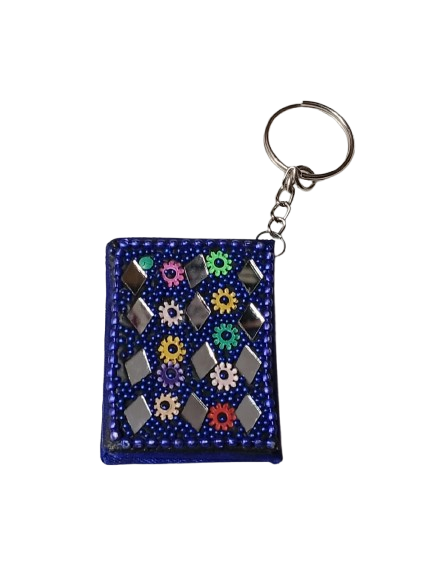 Handmade Decorative Book Key Chain – Traditional Art Design - Image 3