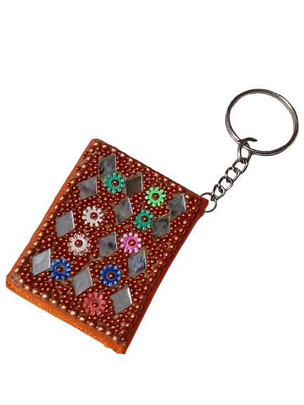 Handmade Decorative Book Key Chain – Traditional Art Design - Image 3
