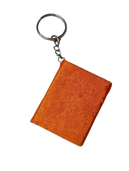 Handmade Decorative Book Key Chain – Traditional Art Design - Image 4