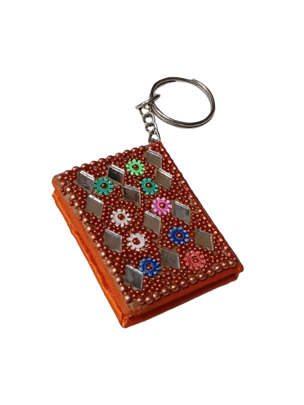 Handmade Decorative Book Key Chain – Traditional Art Design - Image 8