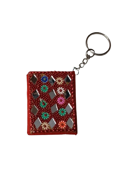 Handmade Decorative Book Key Chain – Traditional Art Design - Image 3
