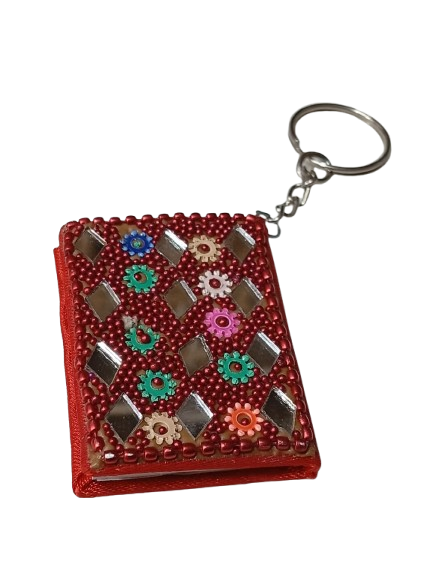 Handmade Decorative Book Key Chain – Traditional Art Design - Image 6