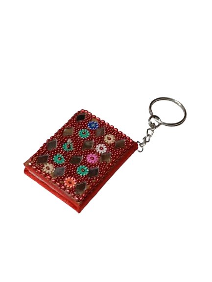 Handmade Decorative Book Key Chain – Traditional Art Design - Image 5