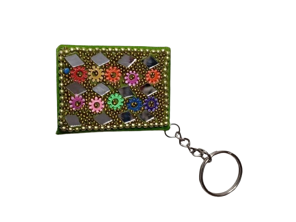 Handmade Decorative Book Key Chain – Traditional Art Design - Image 3