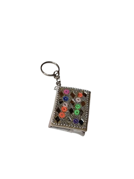 Handmade Decorative Book Key Chain – Traditional Art Design - Image 4