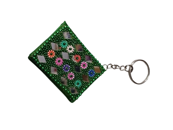 Handmade Decorative Book Key Chain – Traditional Art Design - Image 3