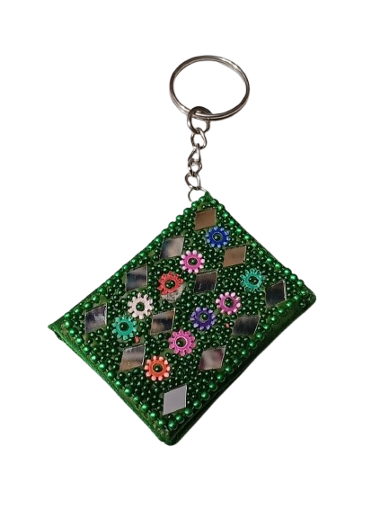 Handmade Decorative Book Key Chain – Traditional Art Design - Image 4