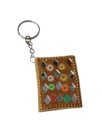 Handmade Decorative Book Key Chain – Traditional Art Design - Image 7