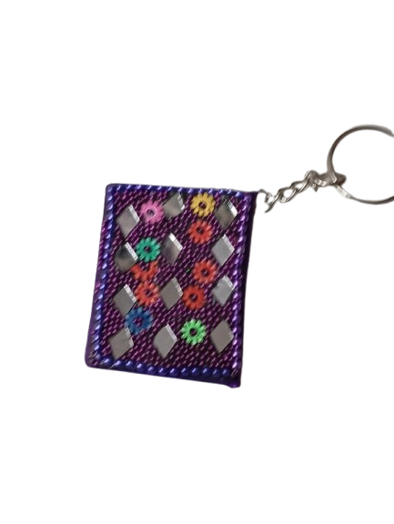 Handmade Decorative Book Key Chain – Traditional Art Design - Image 5