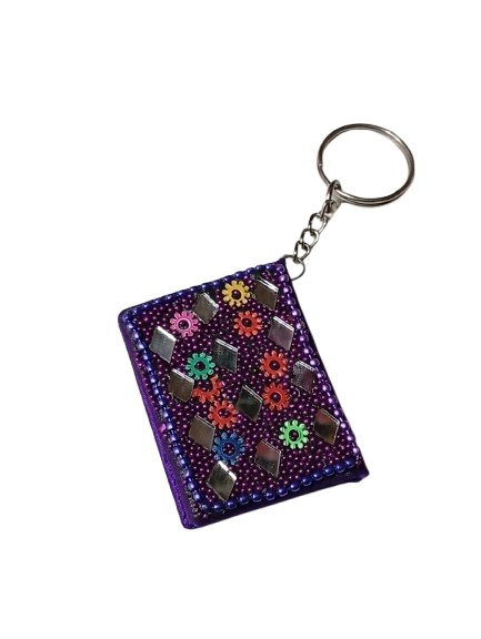 Handmade Decorative Book Key Chain – Traditional Art Design - Image 6