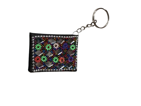Handmade Decorative Book Key Chain – Traditional Art Design - Image 3