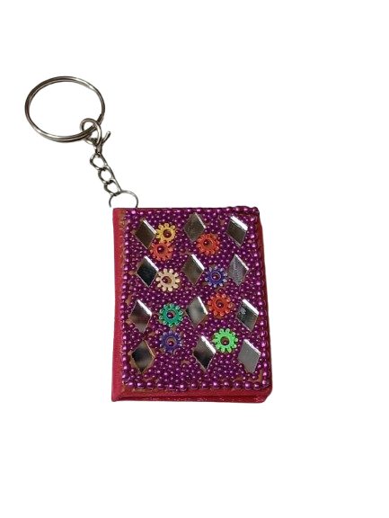 Handmade Decorative Book Key Chain – Traditional Art Design - Image 5