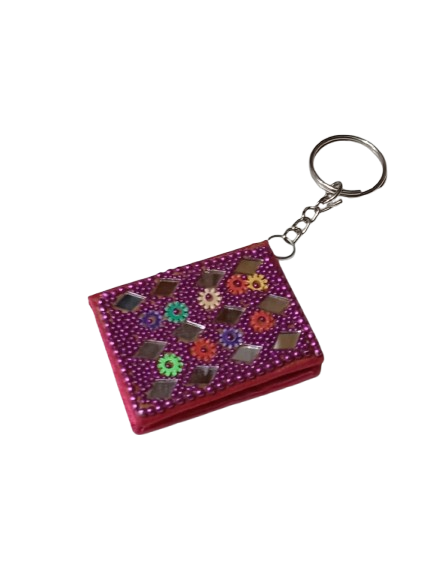 Handmade Decorative Book Key Chain – Traditional Art Design - Image 4
