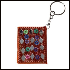 Handmade Decorative Book Key Chain – Traditional Art Design