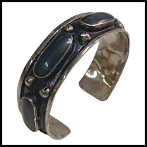 Elegant Afghani Stone Cuff Bracelet – Traditional Tribal Jewelry