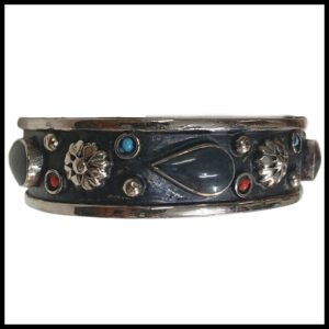 Elegant Afghani Stone Cuff Bracelet – Traditional Tribal Jewelry