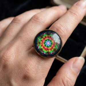 Elegant Mandala Ring – Bohemian Ethnic Statement Jewelry